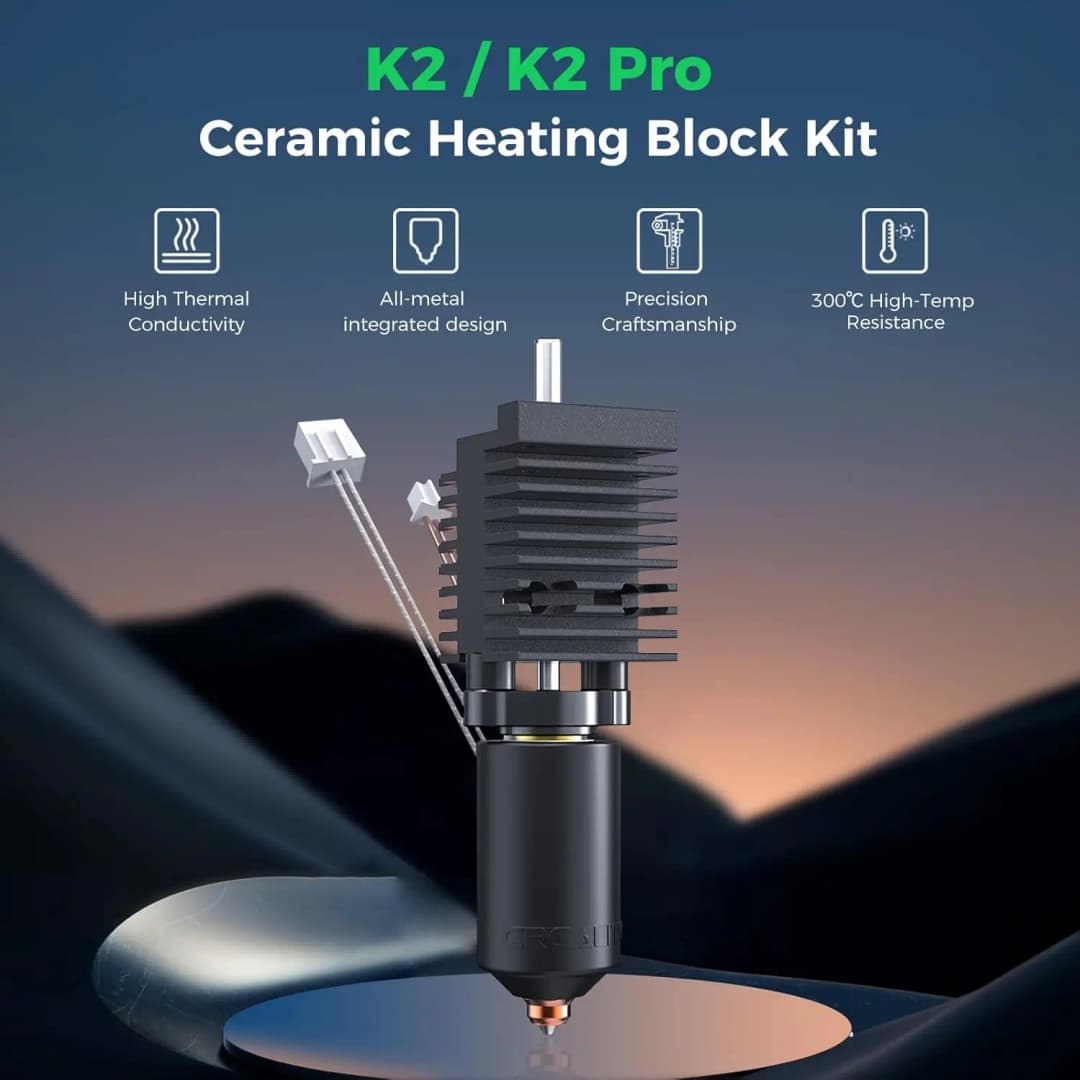 Creality K2 Ceramic Heating Block Hotend Kit,All-Metal Integrated Design Extruder Hotend Kit for 3D Printers K2, K2 Pro - 6
