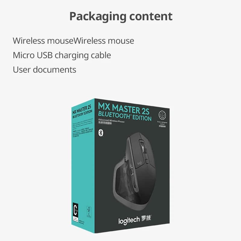 ماوس Logitech MX Master 2S لاسلكي، 4000 DPI، اتصال ثنائي الوضع، تصميم مريح، بطارية طويلة الأمد، للاستخدام المكتبي - 6