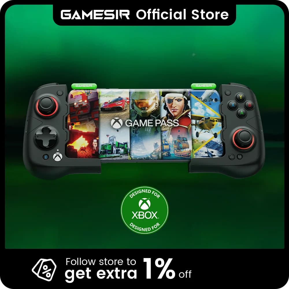 وحدة تحكم GameSir X4 Aileron اللاسلكية للهاتف المحمول مع Bluetooth وتأثير Hall ووحدة تحكم محمولة
