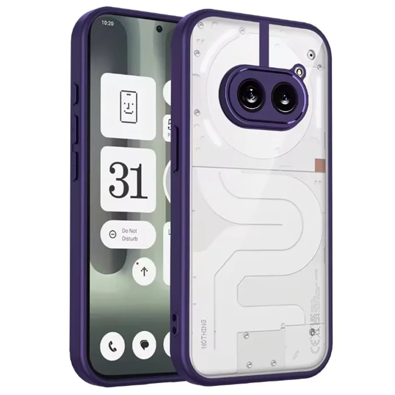 غطاء حماية Nothing Phone 2A Plus A142P مع وسادة هوائية مقاومة للصدمات، إطار سيليكون شفاف، غطاء خلفي مطفي صلب - 3