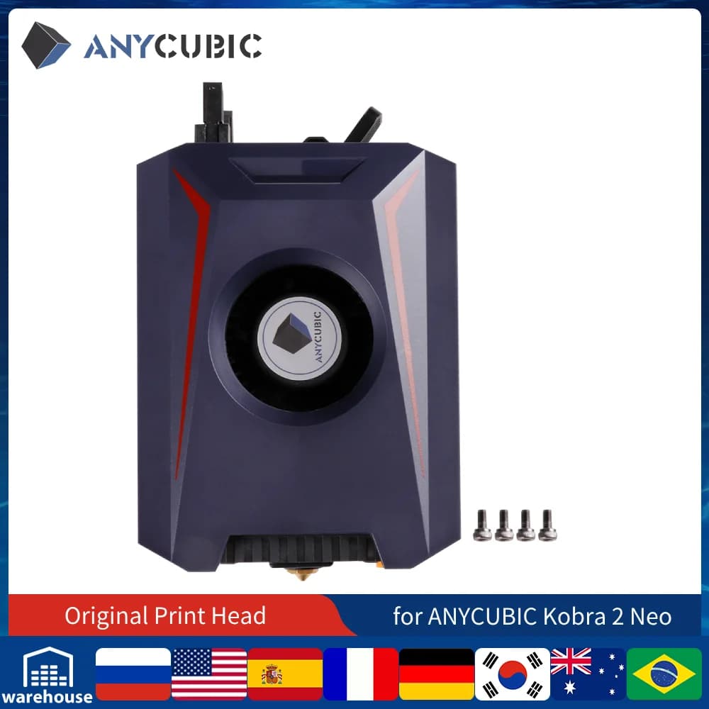 إكسسوار رأس طباعة أصلي من ANYCUBIC لـ Kobra 2 Neo طابعة FDM ثلاثية الأبعاد