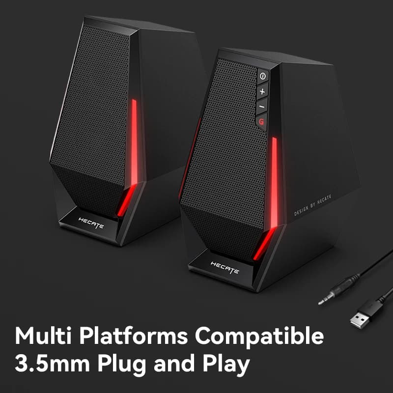 سماعات إديفاير G1500 SE للكمبيوتر 2.0، مكتبية، مدخل USB و3.5mm AUX، سلكية، متوافقة مع الكمبيوتر الشخصي واللاب توب وماك بوك وهواوي وشاومي - 5