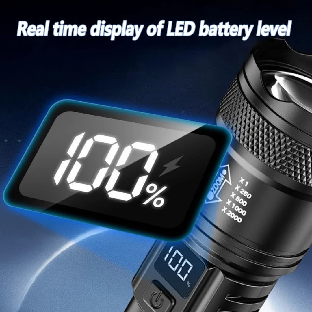 2000LM كشاف LED فائق السطوع P50 كشاف طوارئ تكتيكي EDC زووم تلسكوبي يدوي مع بطارية 14500/18650 - 5