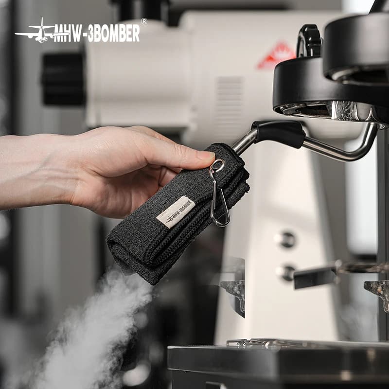MHW-3BOMBER Coffee Bar Towel Coffee Cleaning Accessories for Barista Absorbent Cleaning Cloths with Hanging Ring Kitchen Tools - 3