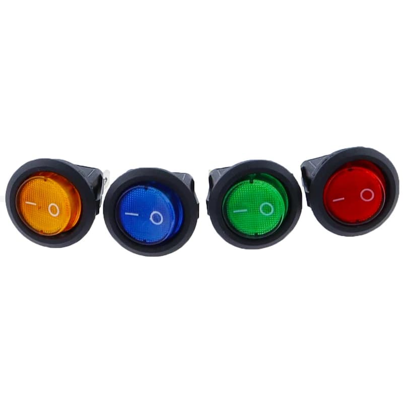 1 قطعة 20 مللي متر KCD1 Led التبديل 12 فولت 220 فولت ضوء السلطة التبديل أضواء زر السيارة تشغيل/إيقاف 3pin جولة الروك التبديل - 3