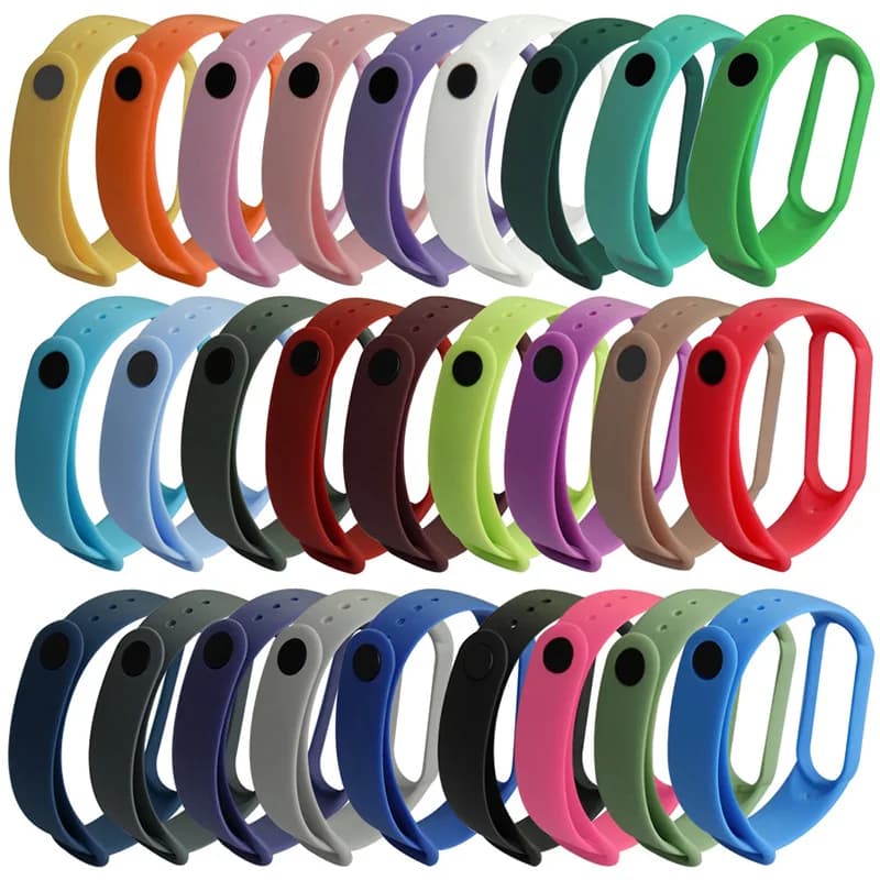سوار سيليكون لساعة Xiaomi Mi Band 4, 5, 6, 7، ساعة رياضية، سوار للساعة الذكية - 3