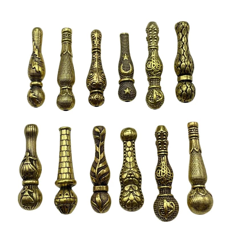 10pcs Rod-Shaped Rosary Pendant Connector For Jewelry Making DIY Handmade Prayer Beads Bracelet Necklace Metal Tassel Accessorie - 2