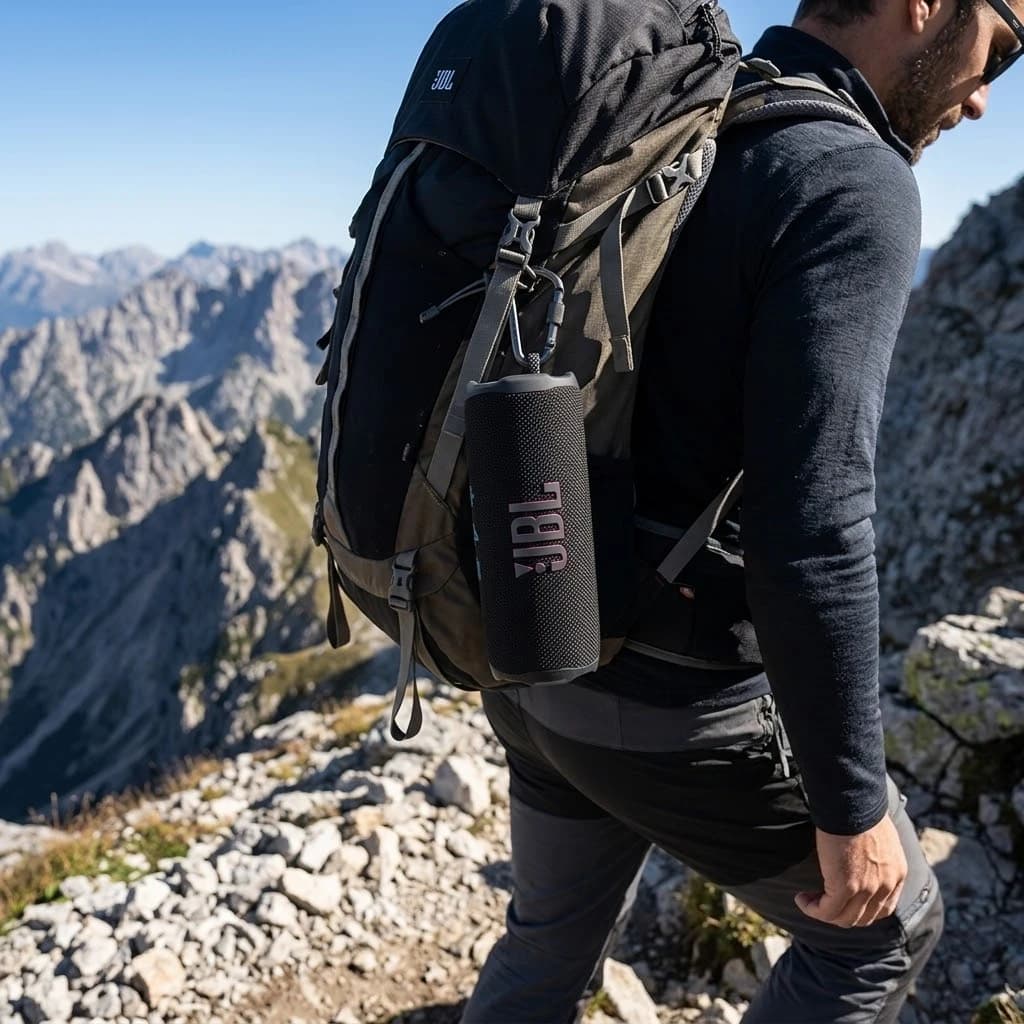 سماعة JBL Flip 7 بلوتوث، مقاومة للماء والغبار IP68، صوت معزز بتقنية الذكاء الاصطناعي، بطارية تدوم 16 ساعة - 6