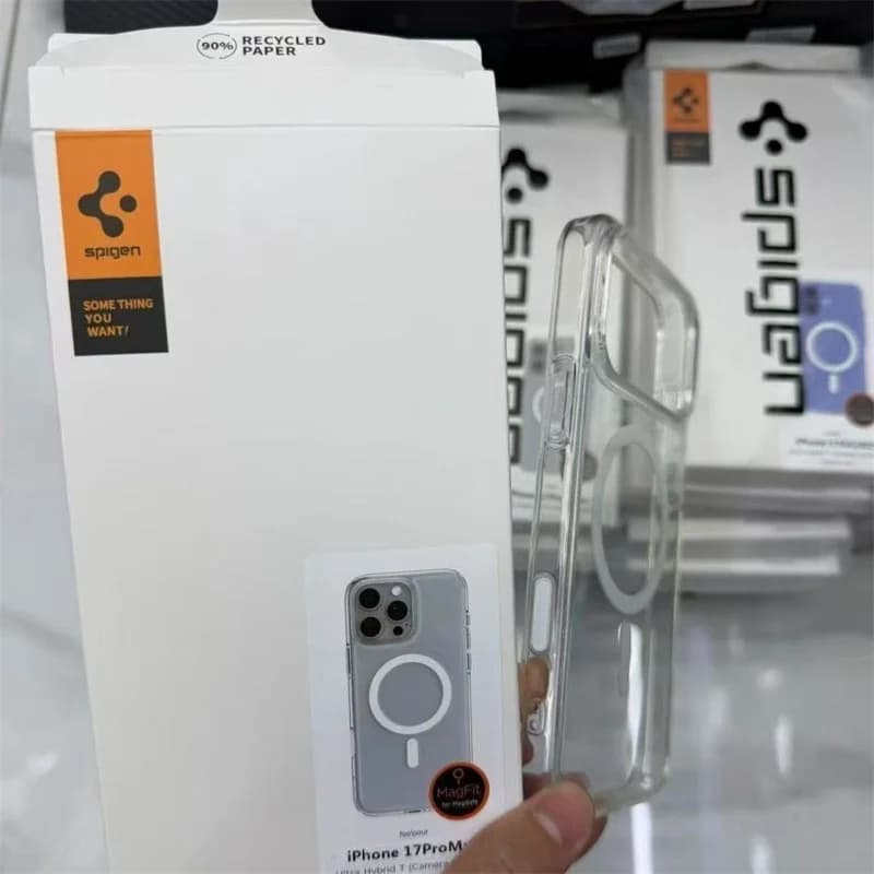 Spigen Ultra Hybrid MagFit TPU Anti Yellowing Case For iPhone 12 13 14 15 16 17 Pro Max 16Plus 17 Air For Magsafe Magnetic Cover - 5