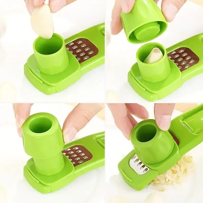 1 Pack Mini Garlic Grinder Creative Garlic Press Kitchen Garlic Mash Manual Garlic Mashing Green Kitchen Gadgets - 5