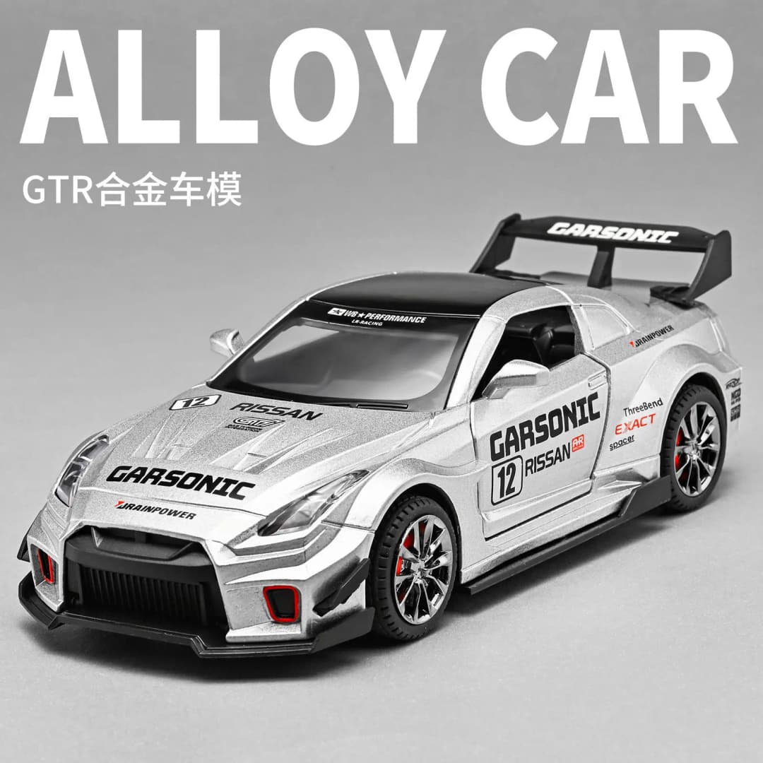 1:32 Nissan GTR Supercar Alloy Car Toy Car Metal Collection Model Car Sound and light Toys For Children - 3