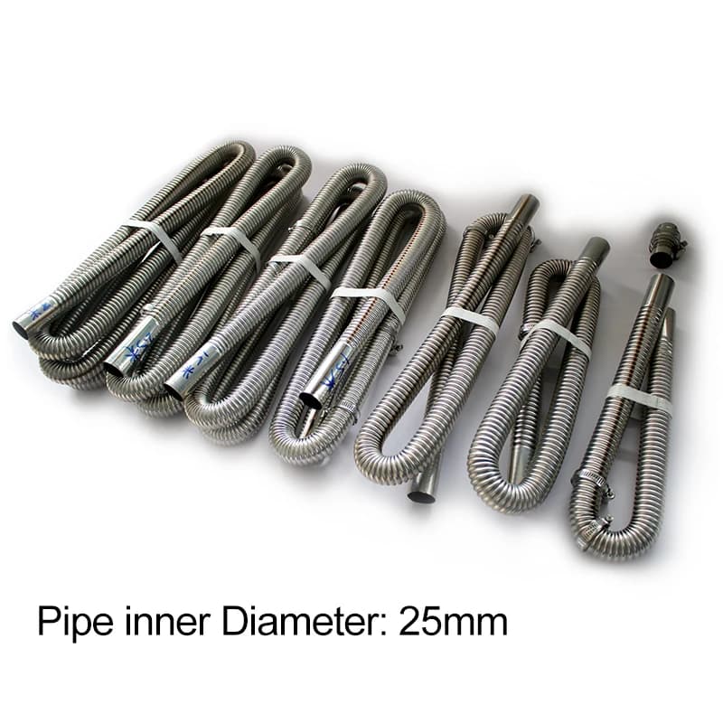 60cm 100cm 120cm 150cm 200cm 250cm 300cm Air Diesel Parking Heater Stainless Steel Exhaust Pipe Tube Gas Vent Hose Car Truck VAN - 2