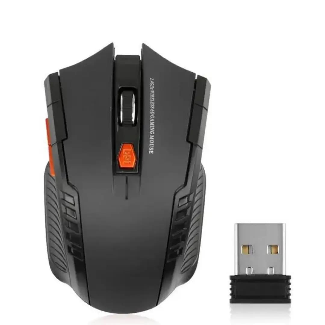 جهاز استقبال ضوئي لاسلكي مع ماوس بـ 6 أزرار، USB، مناسب لأجهزة الكمبيوتر الشخصي والمحمول وملحقاتها - 2