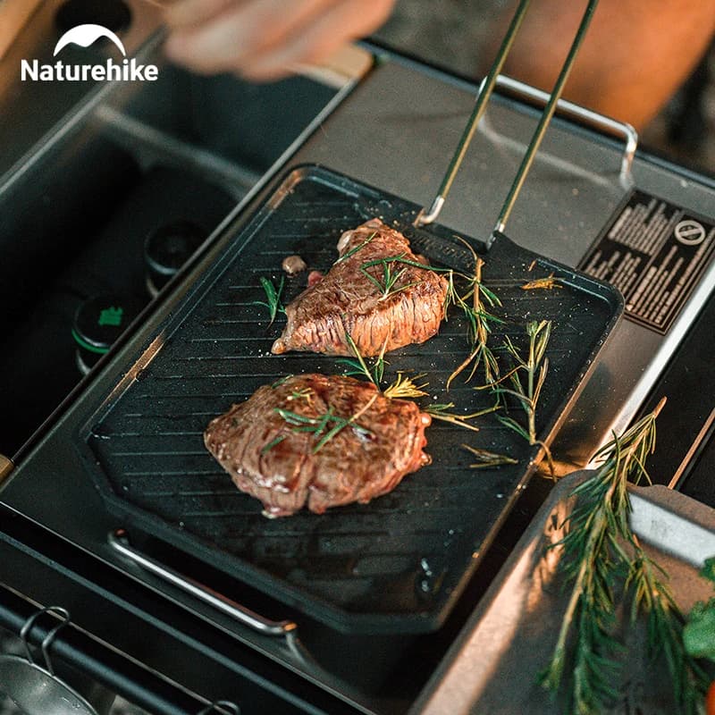 Naturehike Camping Cooking Pan Non Stick Folding Picnic Frying Pan Portable Easy Clean Grill Hiking Bbq Dinner Frying Plate - 2
