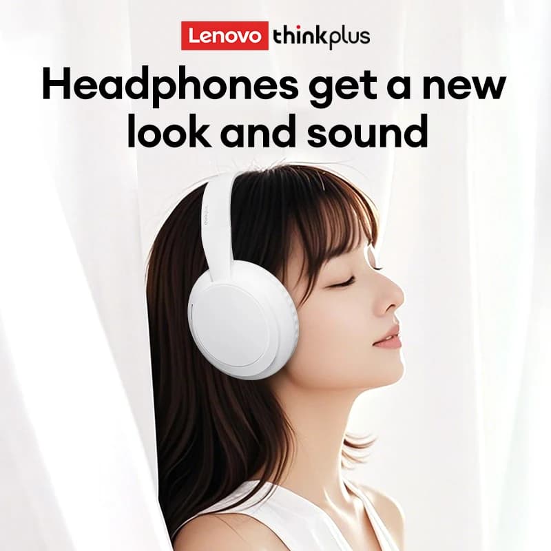 سماعات رأس لينوفو TH11 فوق الأذن بلوتوث 5.4، ستيريو HI-FI، إلغاء الضوضاء، سماعات لاسلكية وسلكية، سماعات ألعاب مريحة - 3
