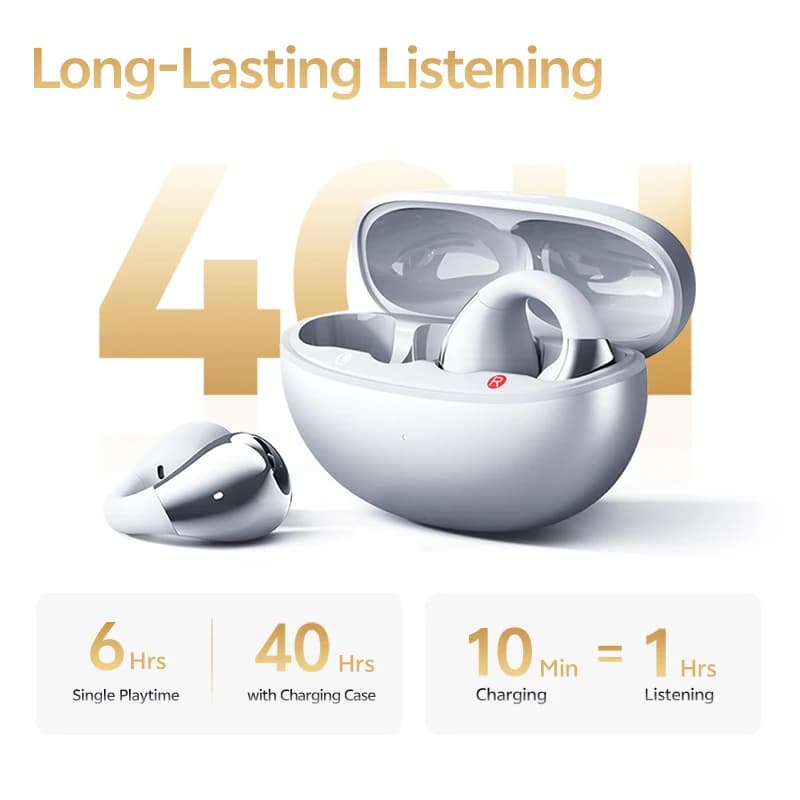 سماعات أذن QCY Crossky C30S قابلة للربط لاسلكية عالي الدقة LDAC بلوتوث 6.0 سماعات رأس بمحرك مغناطيسي مزدوج 40 ساعة سماعات رياضية - 6