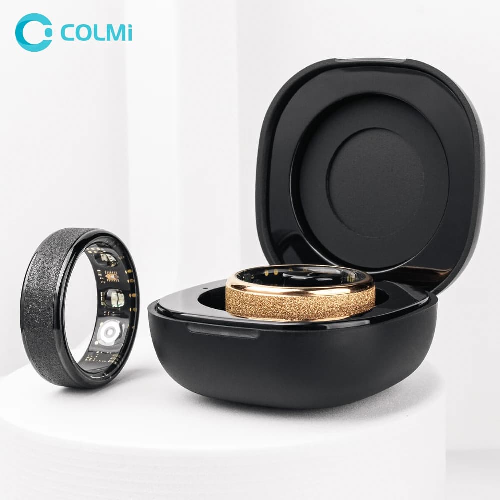 خاتم COLMI R10 الذكي مع علبة شحن للرجال والنساء، مراقب الصحة والنوم، مقاوم للماء حتى 50 متر، وضع متعدد الرياضات