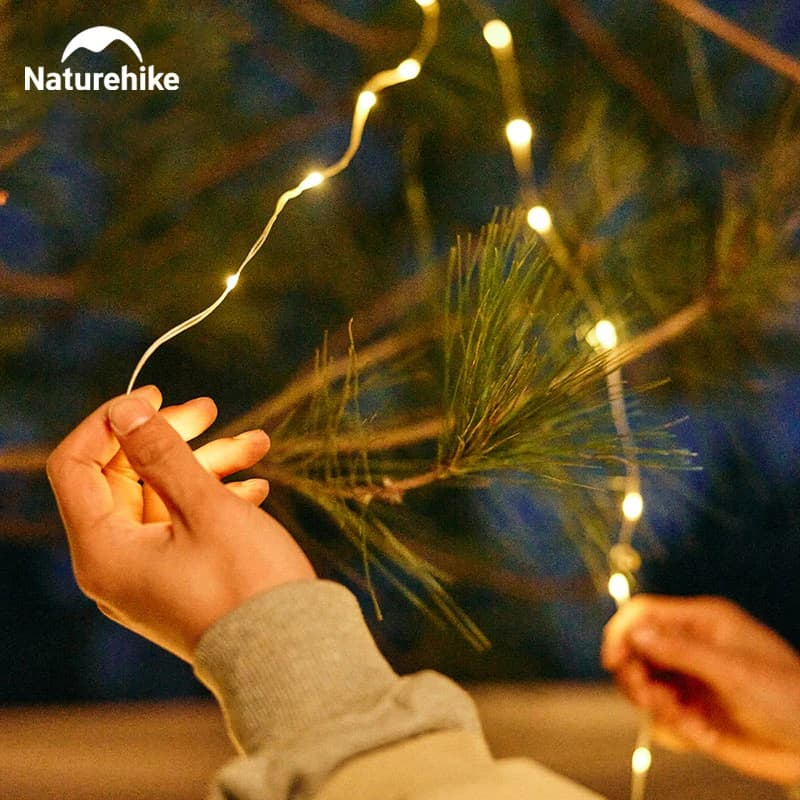 Naturehike 10 متر سلسلة التخييم ضوء IP44 للماء 8 أوضاع الغلاف الجوي حزب الإضاءة تحذير سلسلة مصباح خيمة في الهواء الطلق الفوانيس - 2