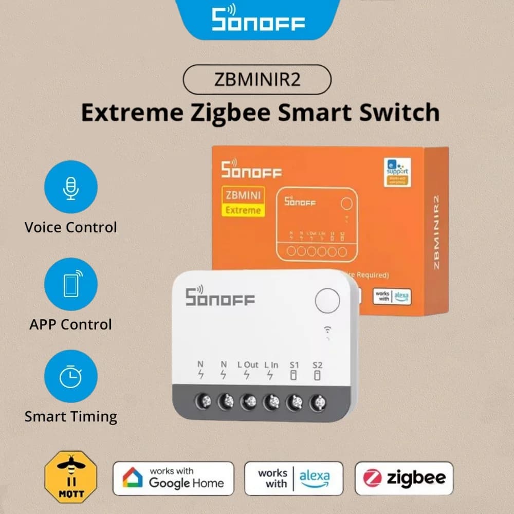 سونوف ZBMINIR2 إكستريم سونوف Zbmini R2 سونوف زيغبي سويتش حجم صغير إشارة أوسع فصل وضع التتابع يتطلب سلك محايد