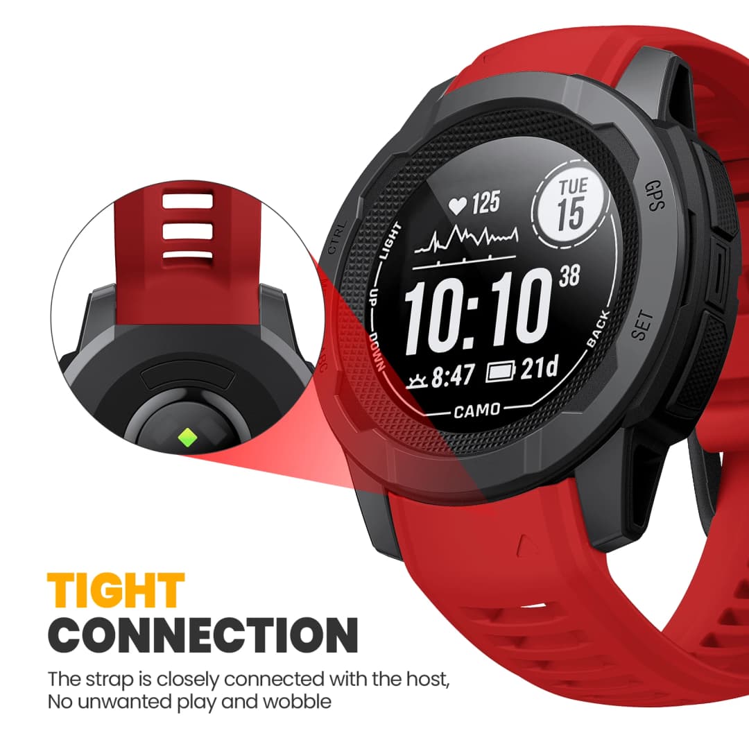 حزام سيليكون Garmin 22 مم أحدث حزام لInstinct 1/2 سوار معصم رياضي مطاطي ناعم لسوار ساعة Instinct2 Solar - 3