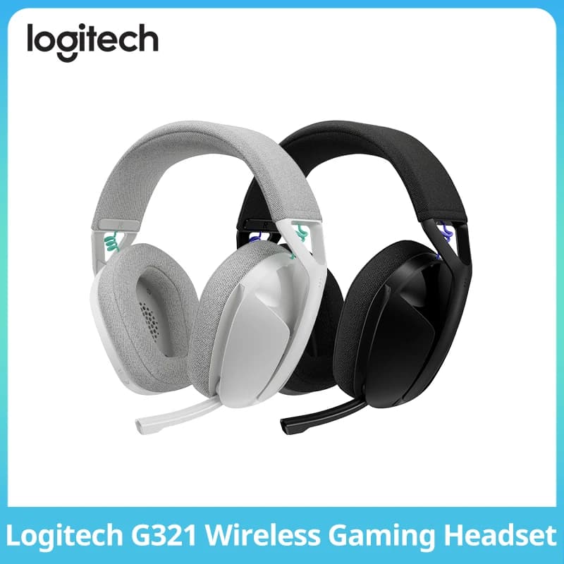 سماعة الرأس اللاسلكية Logitech G321 للألعاب بتقنية Bluetooth للكمبيوتر وPS5 وSwitch، مشغلات صوت 40 مم، تقنية LIGHTSPEED بزمن وصول منخفض