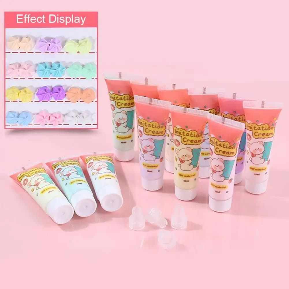 15ml Cream Glue Diy Mobile Phone Material Homemade Stationery Card Accessories Hairpin Box Goo Resin F4n1