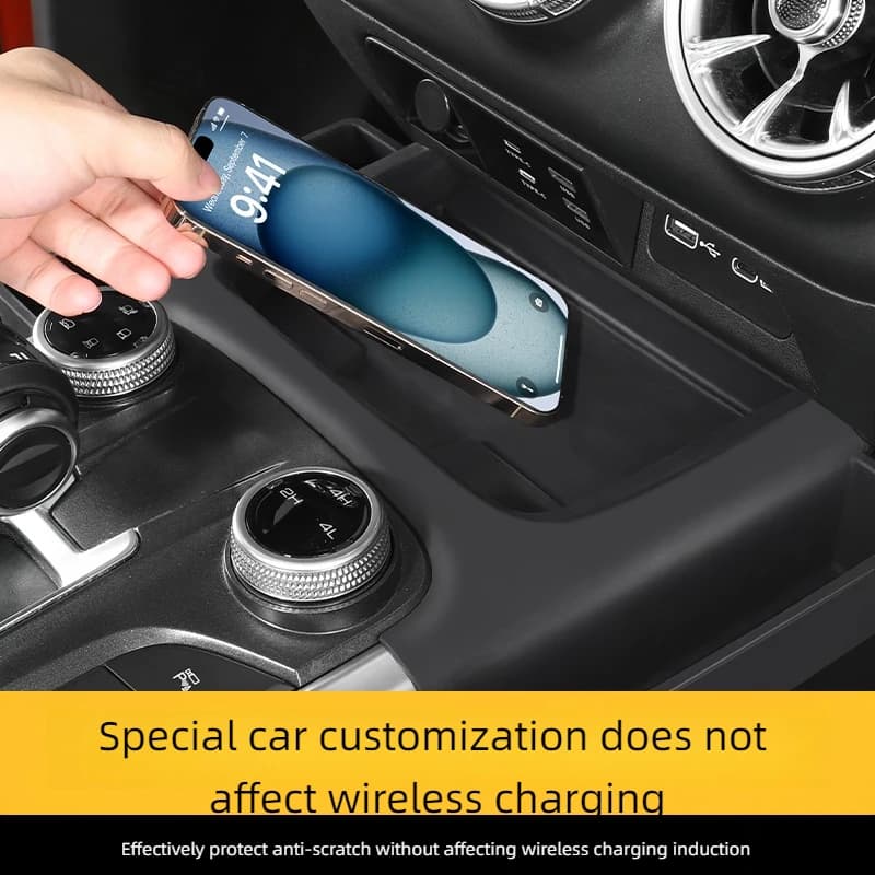 For Great Wall TANK 300 Tank 300 Hybrid Central Control Wireless Charging Silicone Pad Storage Box Modified Interior Accessories - 4