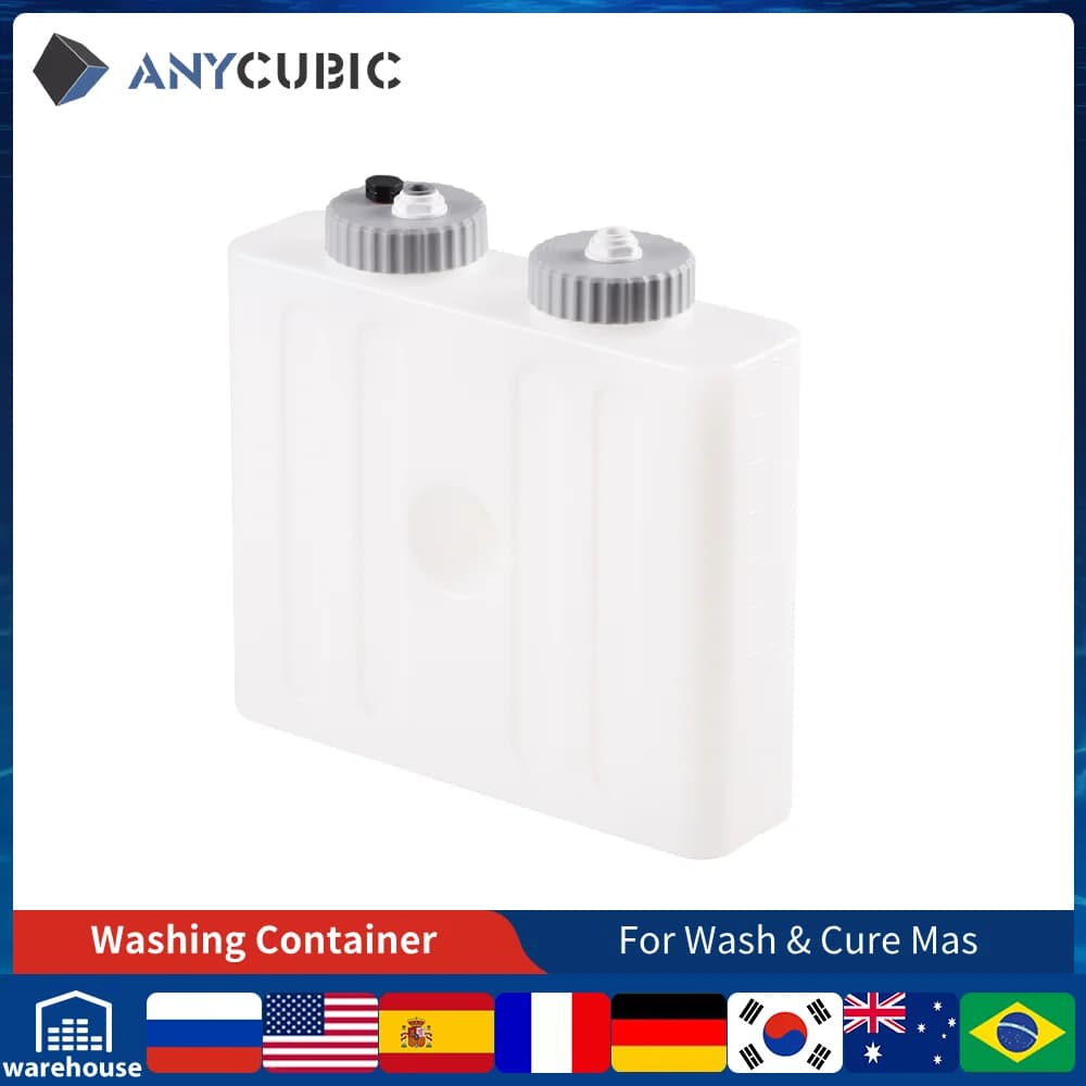 حاوية غسيل من ANYCUBIC لعلاج Mas، صينية أنابيب مياه، جزء طابعة LCD ثلاثية الأبعاد