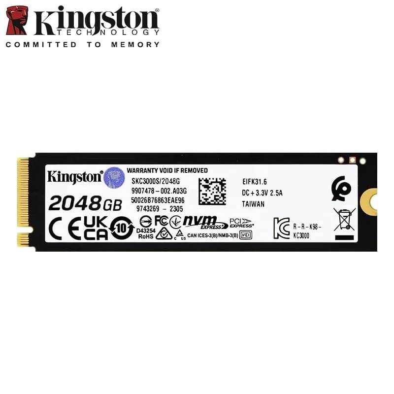 كينجستون KC3000 1 تيرا بايت 2 تيرا بايت بي سي اي اي 4.0 ان في ام اي ام.2 اس اس دي تخزين لسطح المكتب وأجهزة الكمبيوتر المحمولة - 3