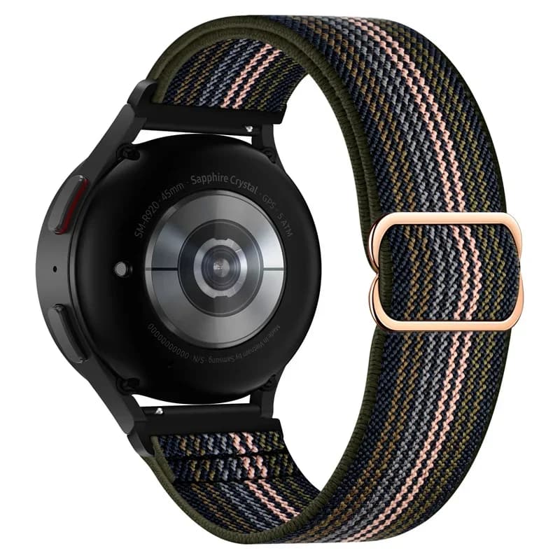 سوار ساعة من النايلون المطاطي لـ Amazfit GTS 4/2/2e/3/GTS2 Mini/GTR/4/3/Pro/GTR2، مقاس 20mm/22mm - 2