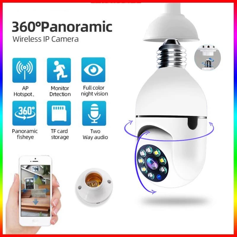 Smart Home 2.4G E27 Bulb Wifi Surveillance Camera HD Night Security Video Surveillance Supprt Two Way Audio Mobile Motion - 3