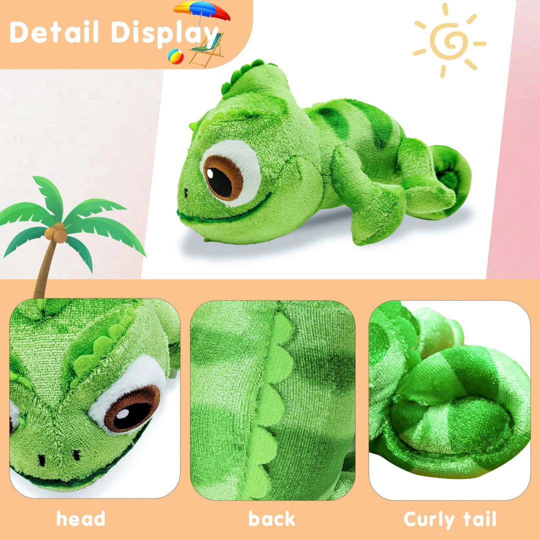 Pascal  Rapunzel Chameleon Plush Toy Soft Stuffed Animals Plush Shoulder Plush Suitable for Parties Perfect Gift for Kids - 5