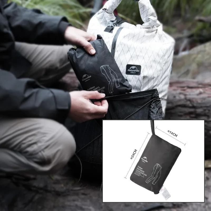 بنطلون Naturehike مقاوم للمطر للتنزه في الهواء الطلق والسفر مقاوم للماء ومتنفس لصيد الأسماك خفيف الوزن ومحمول ومقاوم للرياح للتخييم - 5