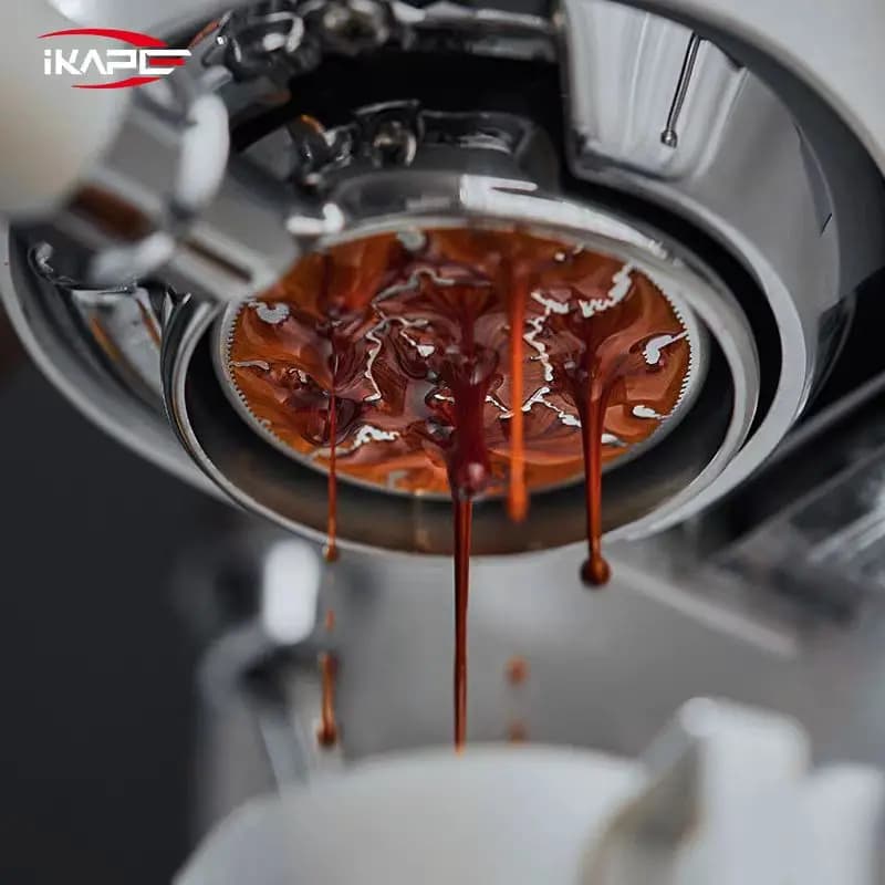 IKAPE سلة فلتر إسبريسو من الفولاذ المقاوم للصدأ على شكل خلية نحل - استخراج عالي الدقة لمكينة قهوة بورتافلتر بدون قاع 51/54/58 ملم - 5