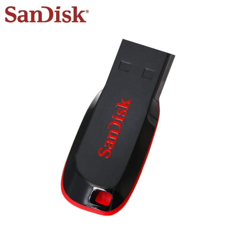 SanDisk Cruzer Blade محرك أقراص فلاش USB أصلي 16 جيجابايت 32 جيجابايت ذاكرة 64 جيجابايت 128 جيجابايت قرص تخزين محمول لأجهزة الكمبيوتر