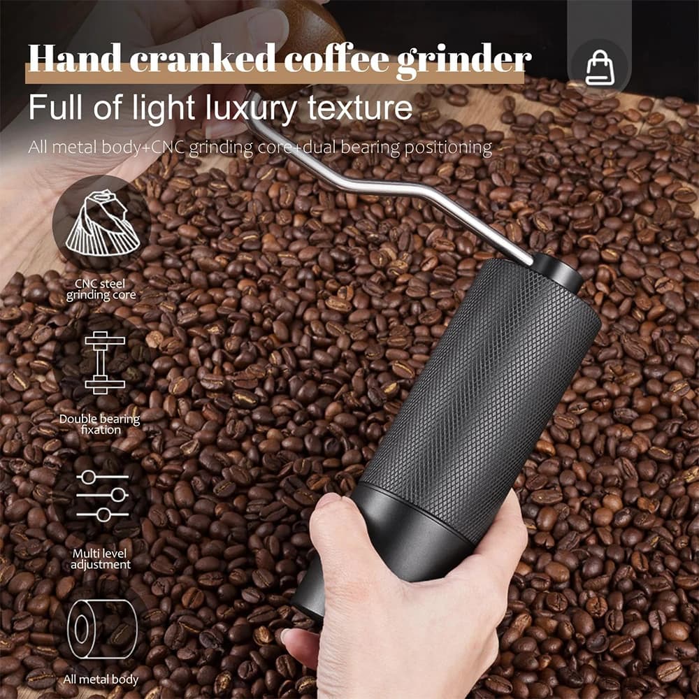Manual Coffee Grinder Stainless Steel Conical Burr Adjustable Setting High Quality Portable Hand Grinder - 4
