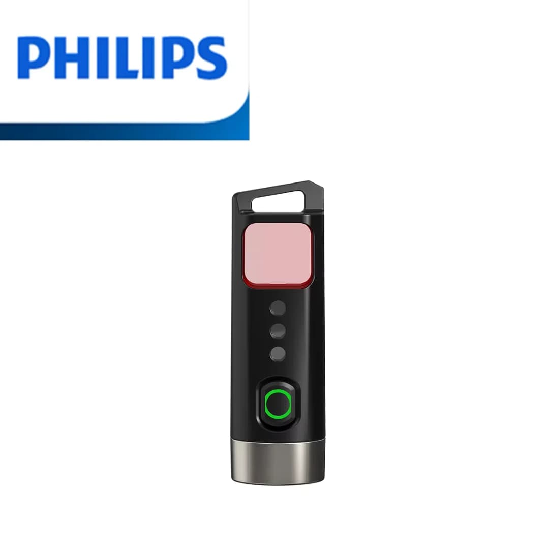 Philips كشاف Sfl 1121P EDC LED مصباح قابل لإعادة الشحن مصابيح صغيرة EDC سلسلة المفاتيح للتخييم ومصباح المشي لمسافات طويلة وكشاف للدفاع عن النفس