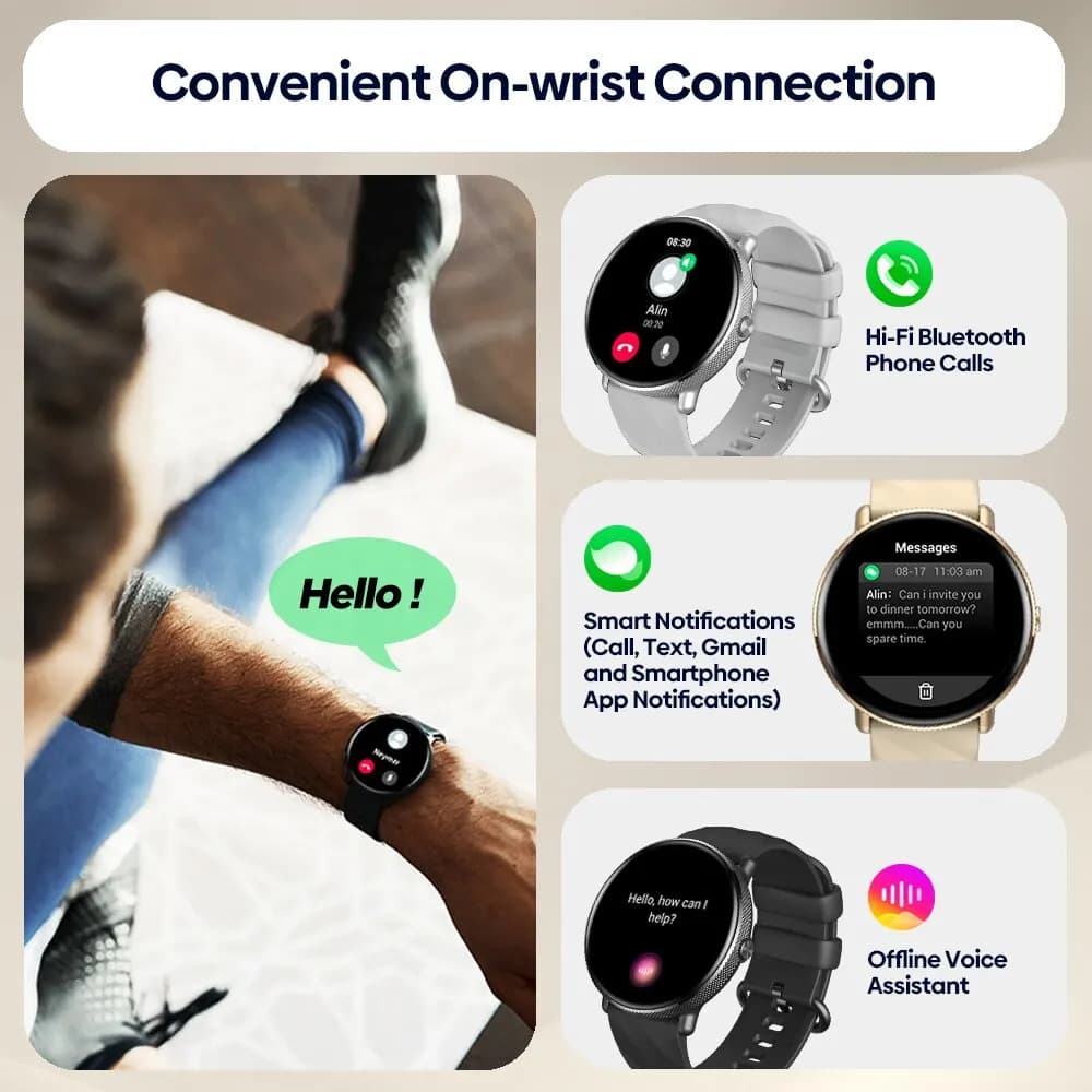 Zeblaze GTR 3 Pro Voice Calling Smart Watch 1.43" AMOLED Display 316L Stainless Steel Frame Fitness Tracking Smartwatch - 6