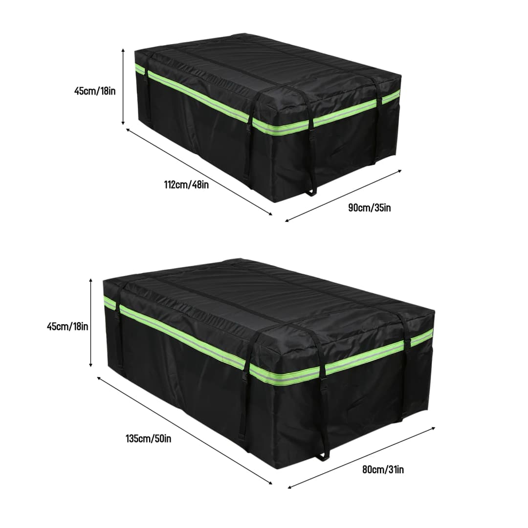 Waterproof Cargo Bag Car Roof Cargo Carrier w/ Night Reflective Strip Universal Luggage Bag Storage Cube Bag for Travel Camping - 6