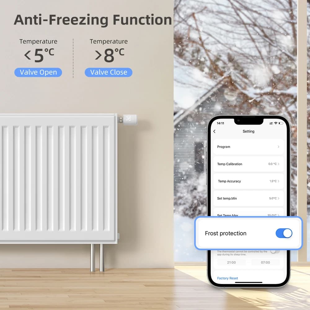 AVATTO Tuya 1-6 قطع صمام مشغل مبرد ترموستاتي ذكي للتحكم في درجة الحرارة يعمل مع Alexa وGoogle Home - 5