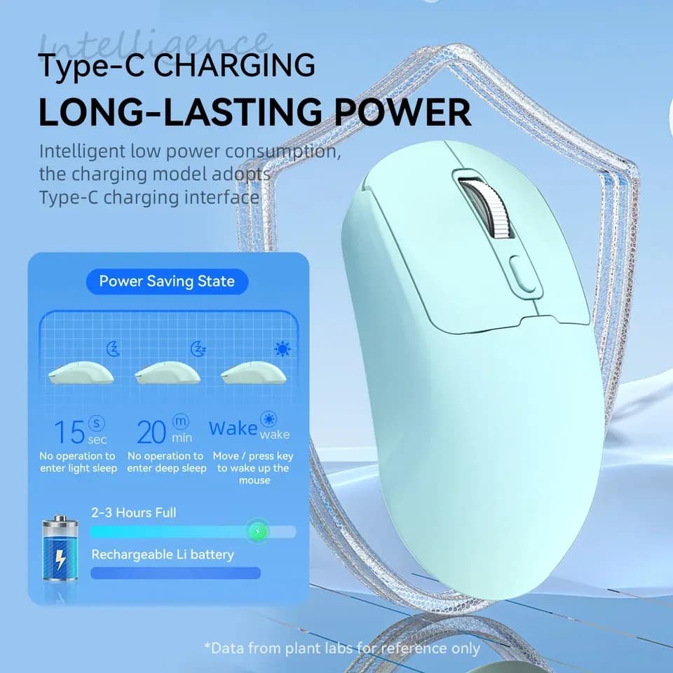 Bluetooth 5.4 Mouse 2.4G Wireless Mouse Dual Mode Slient Mouse Rechargeable Gaming Mouse Mice for PC Computer Laptop Macbook - 3