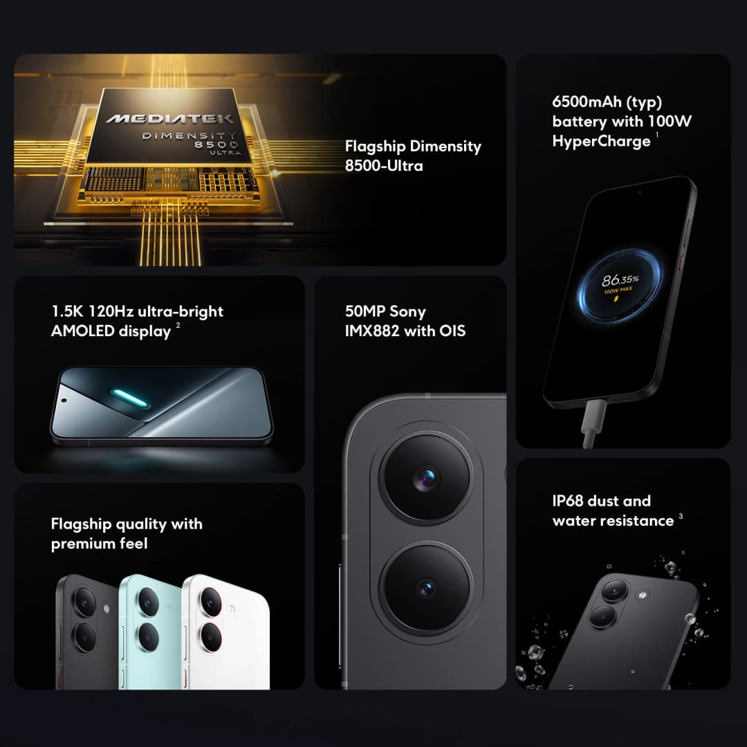هاتف POCO X8 Pro 5G الإصدار العالمي، معالج Dimensity 8500-Ultra، بطارية 6500 مللي أمبير، شاشة AMOLED مقاس 6.59 بوصة بدقة 1.5K، شحن سريع 100 واط HypeCharge، NFC - 2