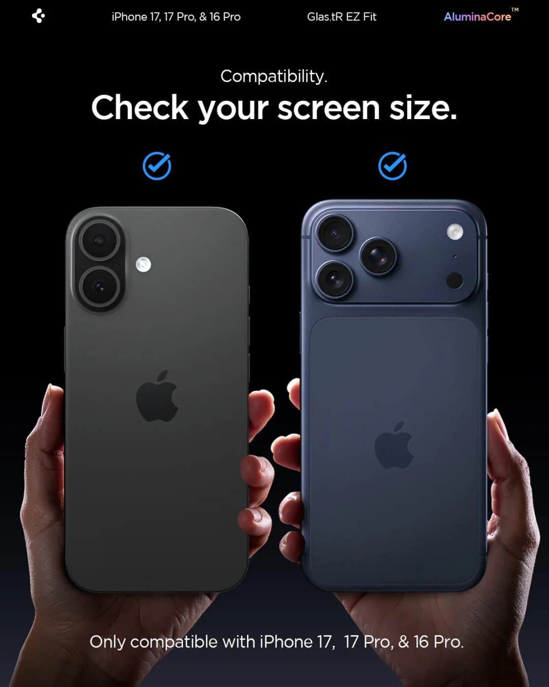 2PCS Spigen Glas.tR EZ Fit HD Tempered Glass Film Screen Protector For iphone 17 16 15 14 ProMax 9H+ Privacy Screen Protector - 3