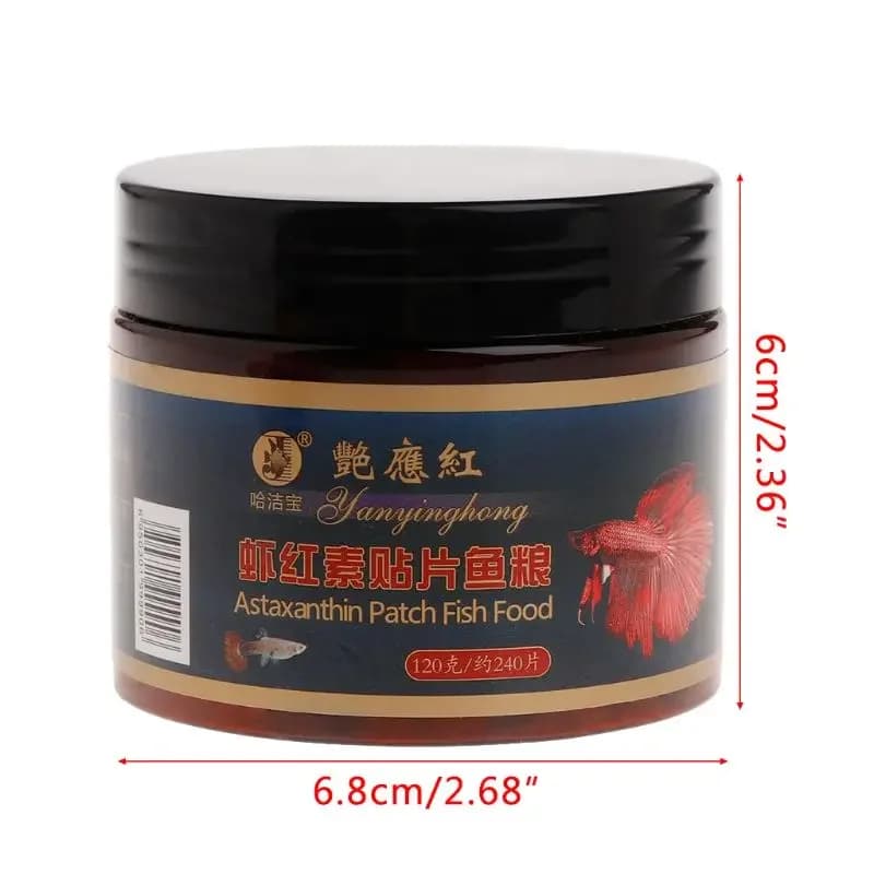 Astaxanthin Aquarium Fish Tank Tablet Pills 240pcs Tablets Natural Safe Sinking Protein Nutrition Non-toxic Supplies Fish Food - 4