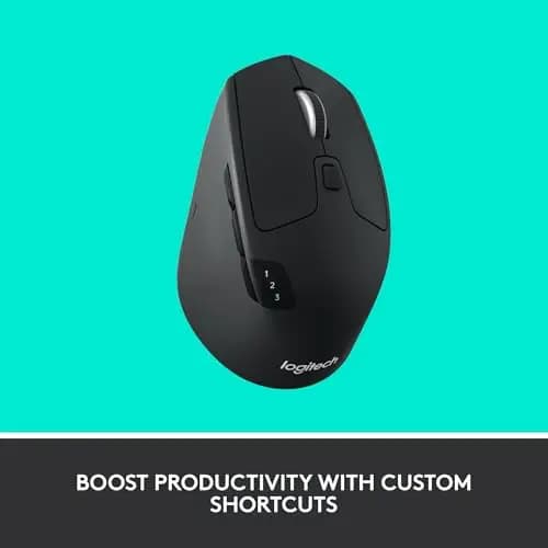 Logitech M720 Triathlon Multi-Device Wireless Mouse, Bluetooth, USB Unifying Receiver, 1000 DPI, 6 Programmable Buttons - 2