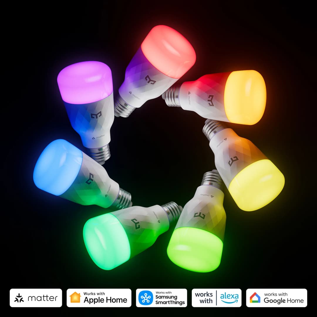 Yeelight مصباح LED ذكي D1 اتصال بلوتوث قابل للتعتيم E27 تحكم صوتي متوافق مع Apple Home Google Alexa - 2