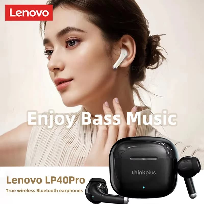 Choice Lenovo LP40 Pro TWS Wireless Bluetooth V5.1 Earphones In-Ear Noise Reduction Earbuds Waterproof Sport Headphones New - 2