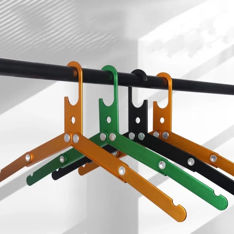 Aluminum foldable portable hangers for business trips Ultra-light non-slip hangers for road trips outdoor camping accessories - 5