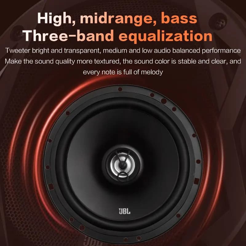 سماعة سيارة JBL 6 بوصة 6.5 بوصة سماعة محورية 350 واط سماعة نطاق كامل هاي فاي سماعة سيارة تريبل ميد سب ووفر - 4