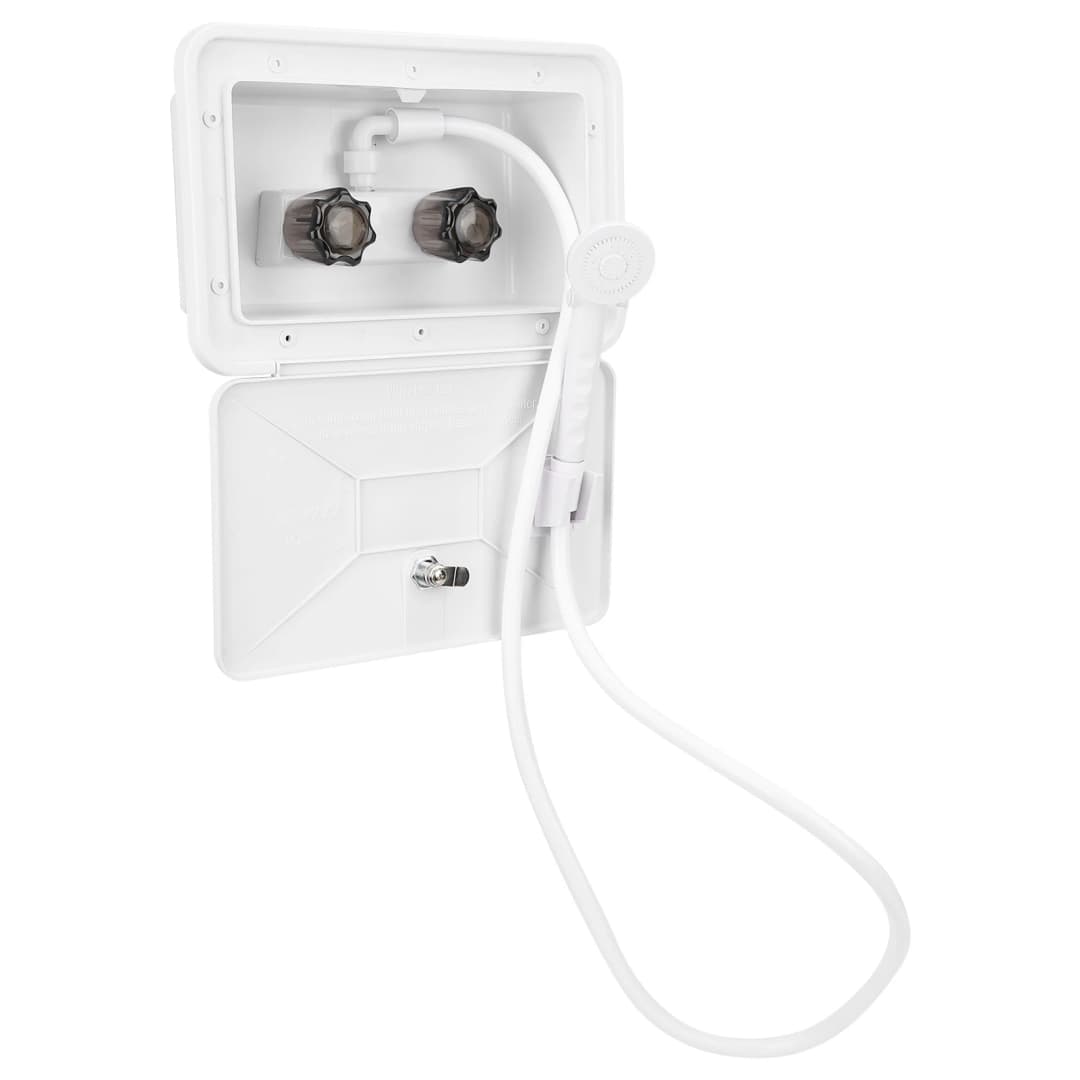 RV Exterior Shower Box Kit Outdoor Washing Kit With Lock For Boat Yacht Camper Motorhome - 3